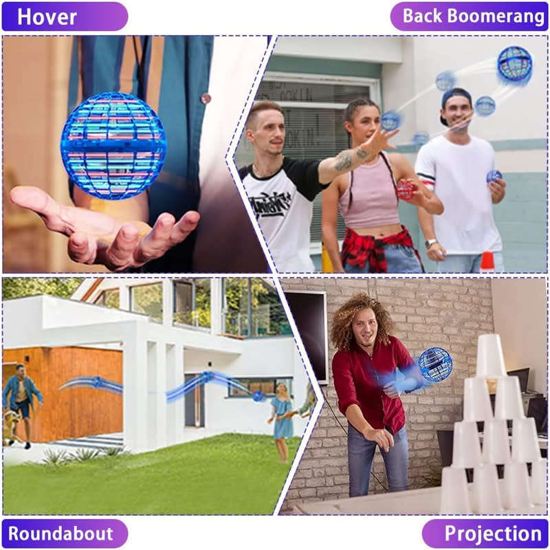 3 Color Mini Flying Ball Toy Ball Belt 360 Flying Hover UFO