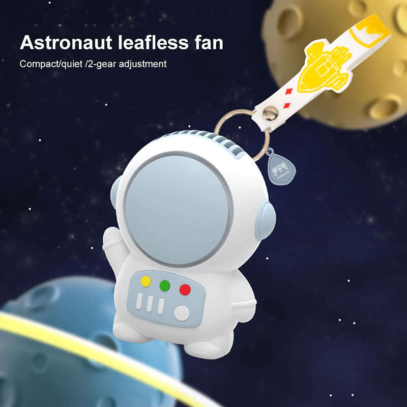 Mini Portable Astronaut Fan with Keychain Cute Toy USB Rechargeable