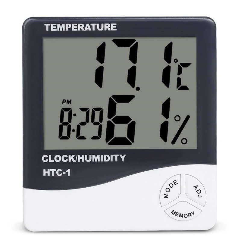 Thermometer Clock LCD Digital Display