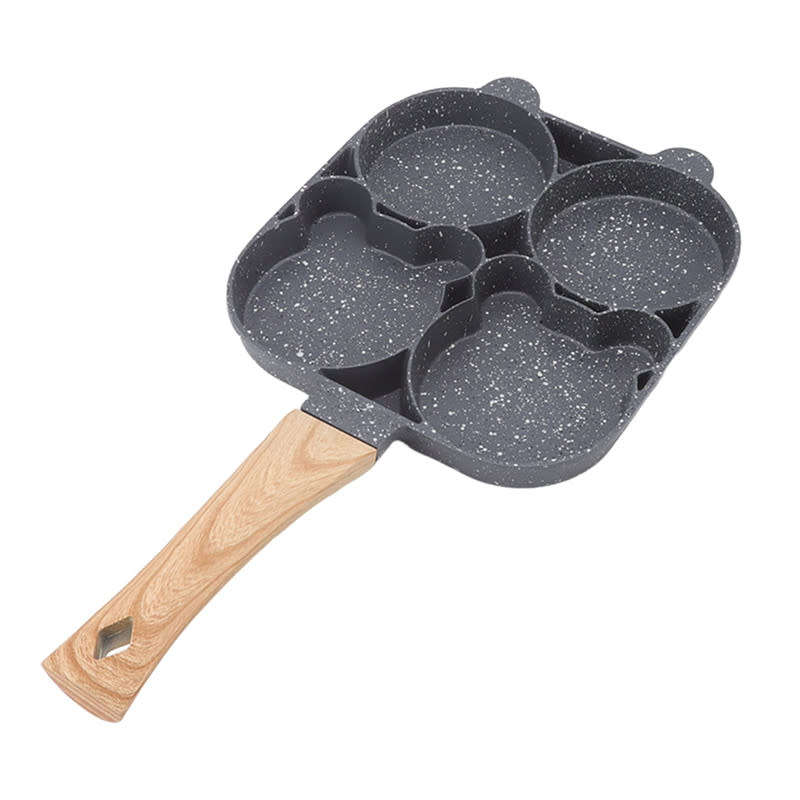 4 Hole Frying Pan to Prevent Sticking and Hot Omelette Pancakes Burgers Kitchen Accessories