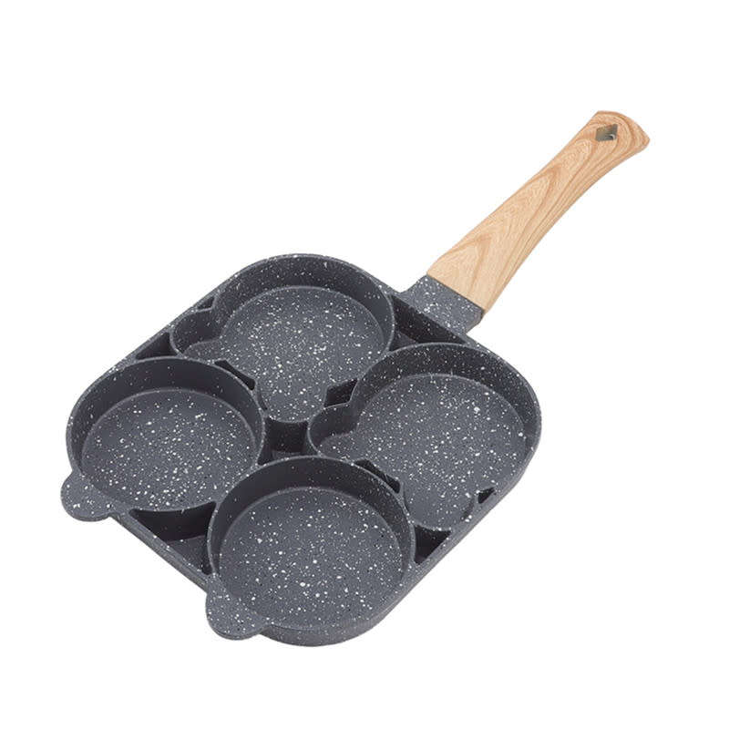 4 Hole Frying Pan to Prevent Sticking and Hot Omelette Pancakes Burgers Kitchen Accessories