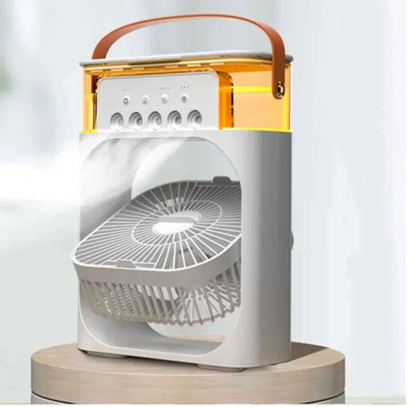 Mini Evaporative Cooler Mist Fan Usb 5 Mist Hole Nozzles 600ml Water Reservoir