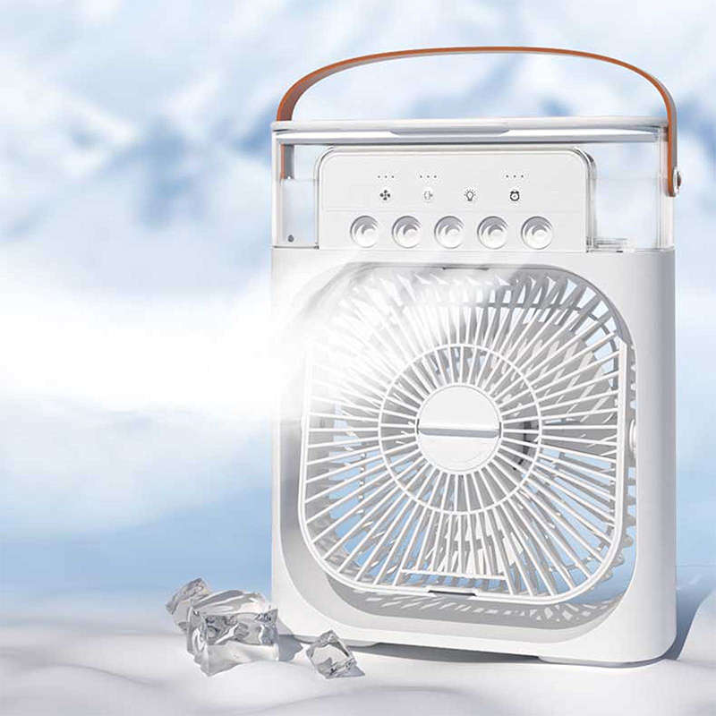 Mini Evaporative Cooler Mist Fan Usb 5 Mist Hole Nozzles 600ml Water Reservoir