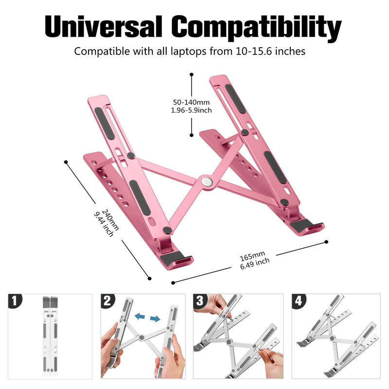 Portable Folding Adjustable Laptop Stand Support Base