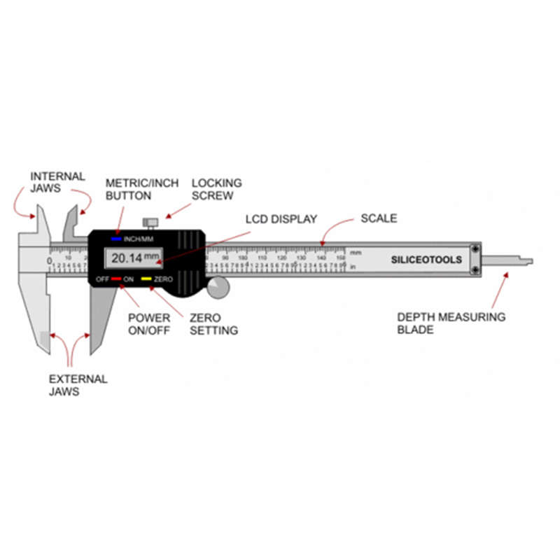 Caliper Measuring Tool, 0-150mm Precision Digital Caliper