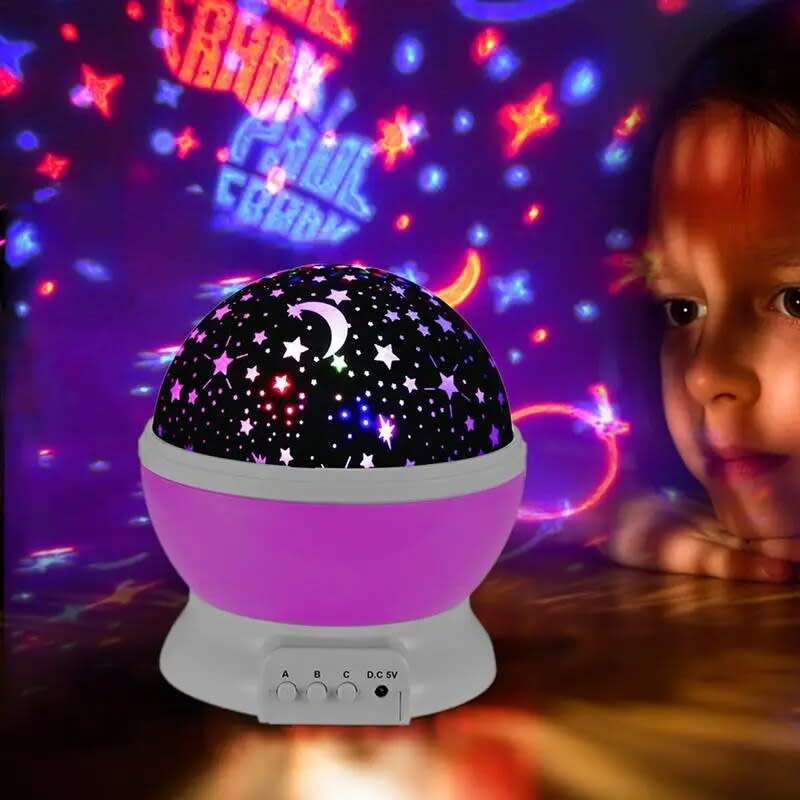 LED Rotating Projector Starry Night Light Moon Starry Sky Universe Birthday Gift Christmas Gift Home