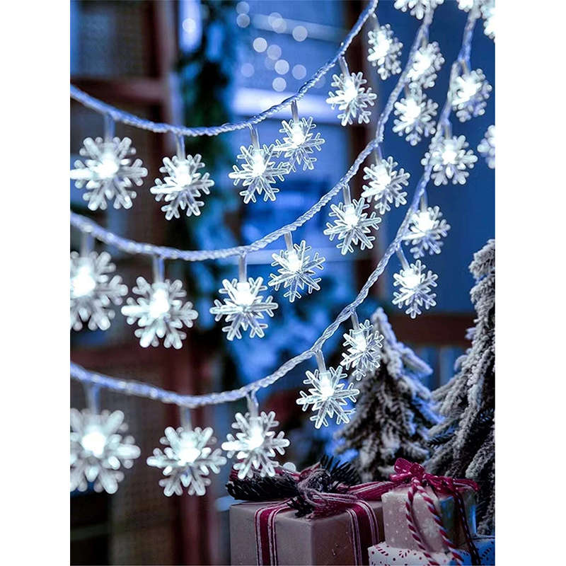 Snowflake String Lights White And Warm White 5M Suitable For Christmas Party Decoration Atmosphere