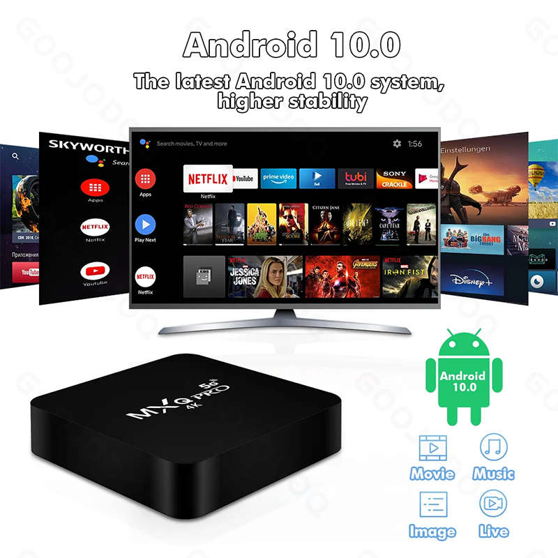 64-Bit Wifi Android 7.1 Quad Core Smart Tv Box Network Player Home Mxq Pro 4K