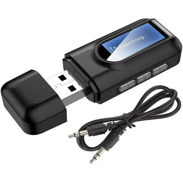 Portable T11 Wireless Bluetooth Receiver And Transmitter With Display