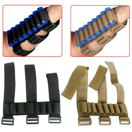Hunting 8 Rounds Shotgun Box Holder Arm Pouch Holster Magazine Belt Pouch