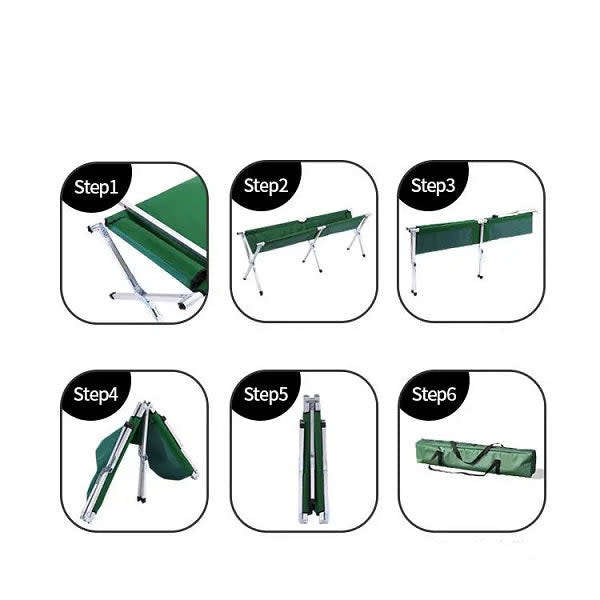 Durable And Portable Aluminum Alloy Camping Folding Bed