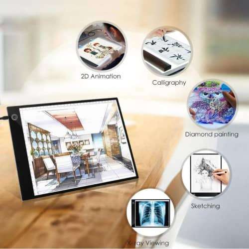 Portable Led Drawing Board, Painting Copying Light Box, Stepless Dimming Digital Board