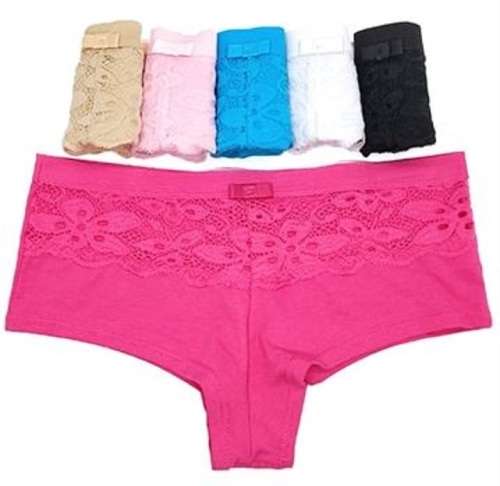 6 Pack Yun Meng Ni Ladies Soft Cotton Boyshorts Large