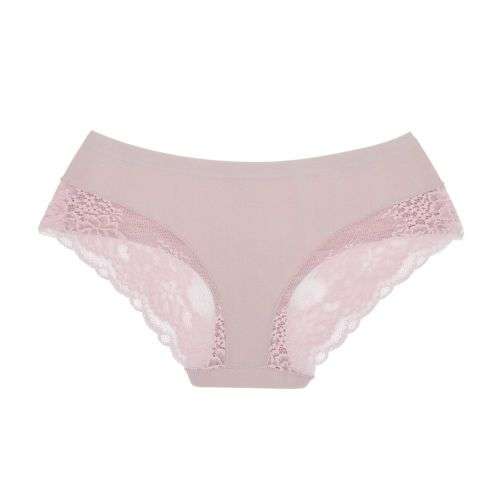 Pack of 2 Amila Silky Seamless Lace Underwear - Grey and Pink