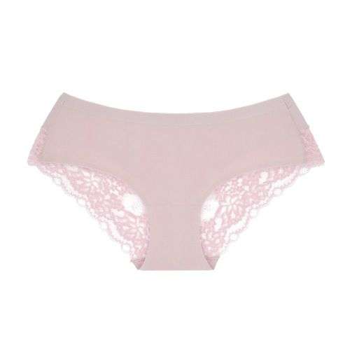 Pack of 2 Amila Silky Seamless Lace Underwear - Grey and Pink