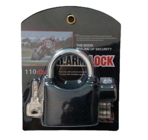 110dB Security Anti-Theft Waterproof Lock with Siren - Short Shackle