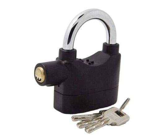 110dB Security Anti-Theft Waterproof Lock with Siren - Short Shackle