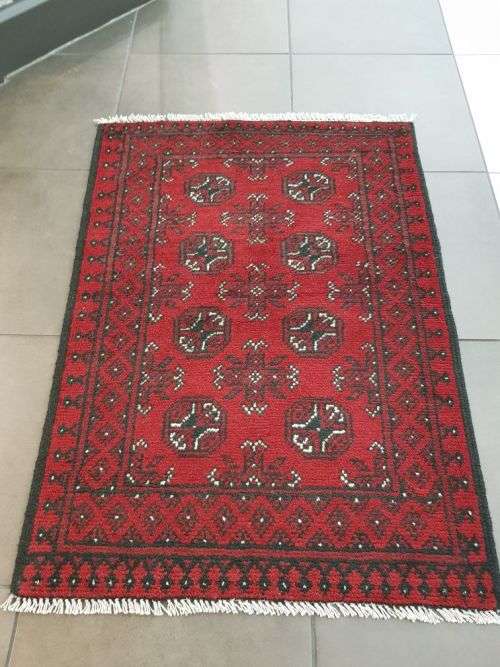 RED AFGHAN PERSIAN CARPET  SIZE 120 X 80 CM