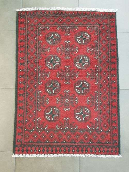 RED AFGHAN PERSIAN CARPET  SIZE 120 X 80 CM