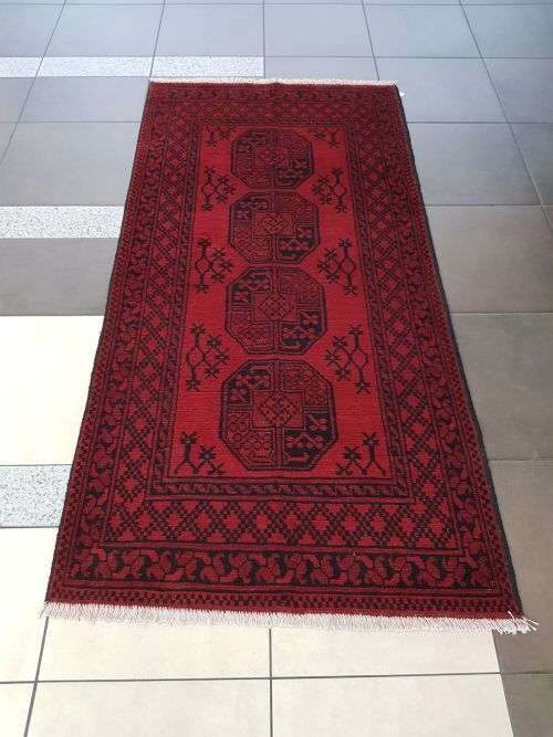 RED AFGHAN PERSIAN CARPET SIZE 200X100 CM