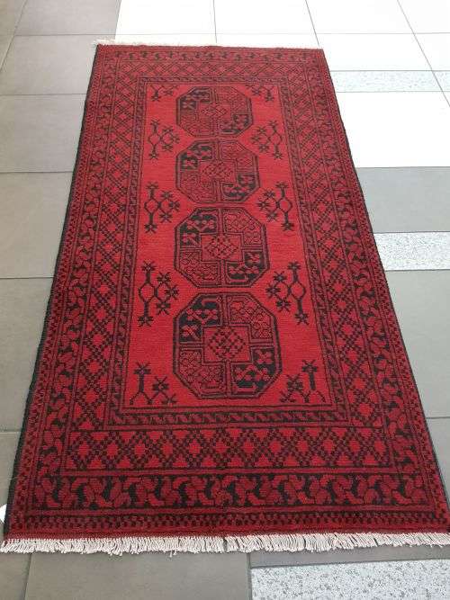 RED AFGHAN PERSIAN CARPET SIZE 200X100 CM
