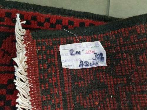 RED AFGHAN PERSIAN CARPET SIZE 200X100 CM