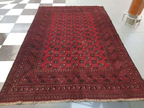 FINE QUALITY RED AFGHAN PERSIAN CAPRET 300x200 cm