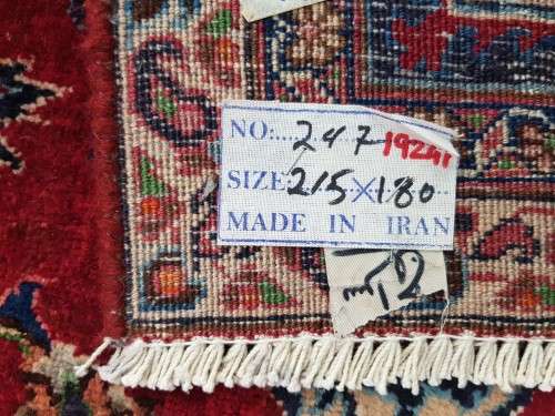 STUNNING RARE SIZE KASHAN CARPET 215 X 180 CM
