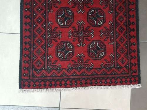 RED AFGHAN PERSIAN CARPET  SIZE 115 X 75 CM