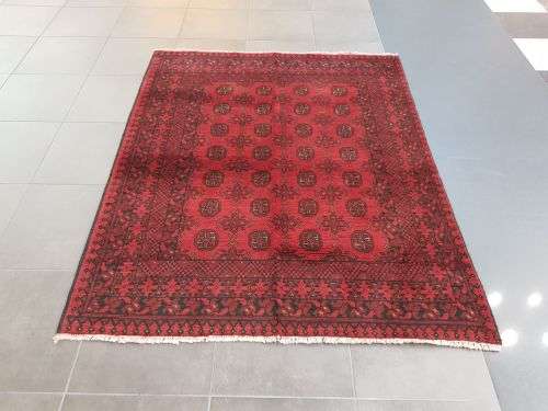 BEAUTIFUL RED AFGHAN RUNNER 200 X 150 CM
