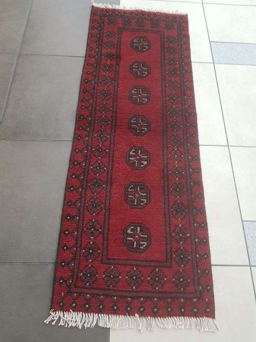 BEAUTIFUL RED AFGHAN RUNNER 150 X 50 CM