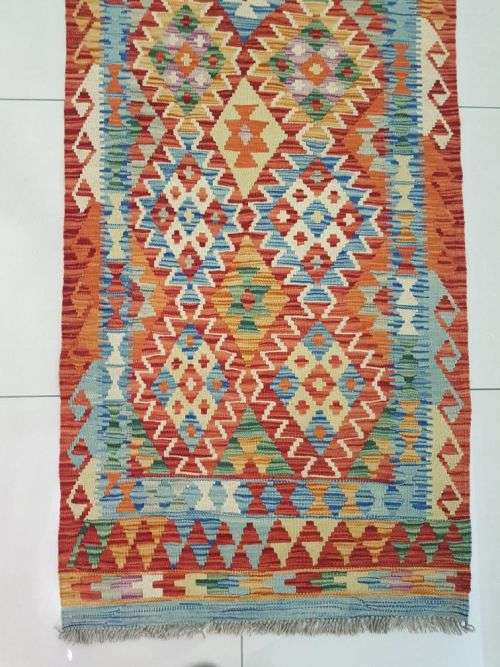 BEAUTIFUL PERSIAN HANDMADE CHOUBI KILIM  372 x x 83cm