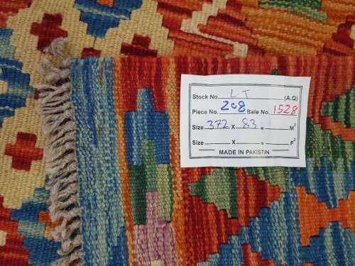 BEAUTIFUL PERSIAN HANDMADE CHOUBI KILIM  372 x x 83cm