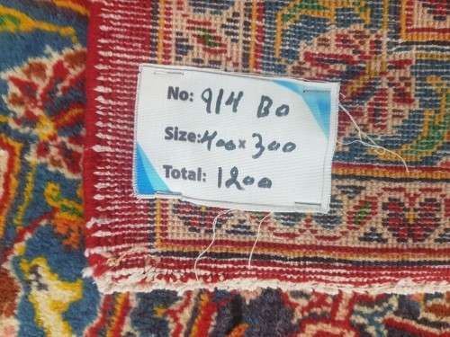 STUNNING KASHAN HANDMADE PERSIAN CARPET 400 x 300CM