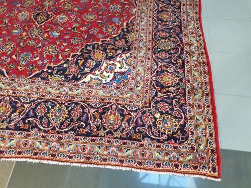 STUNNING USED FINE KASHAN CARPET 415 x 302 CM