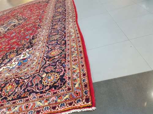 STUNNING USED FINE KASHAN CARPET 415 x 302 CM