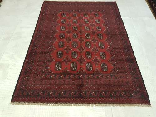 beautiful red afghan carpet 200 x 150 cm