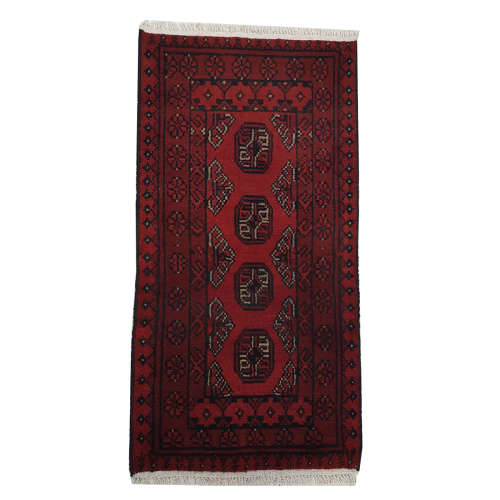 Gorgeous Red Afghan Carpet 90 x 50 cm