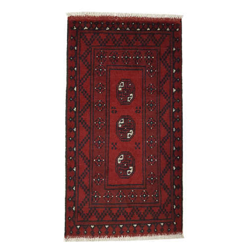 Stunning  Red Afghan Carpet 90 x 50 cm