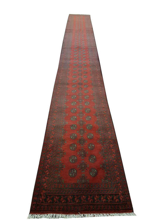 Incredible Red Afghan Carpet 754 x 80 cm