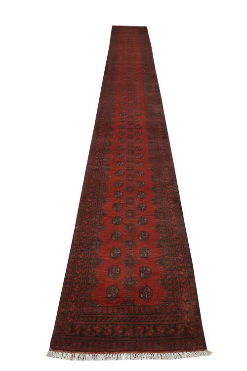 Incredible Red Afghan Carpet 754 x 80 cm