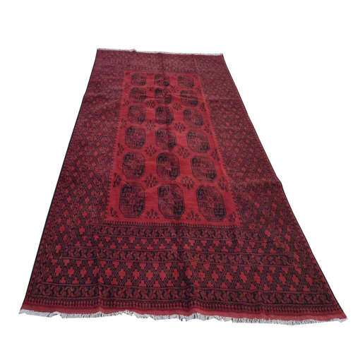 BEAUTIFUL RED AFGHAN CARPET 345 x 250 cm