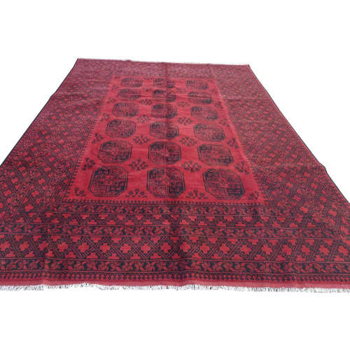 BEAUTIFUL RED AFGHAN CARPET 345 x 250 cm