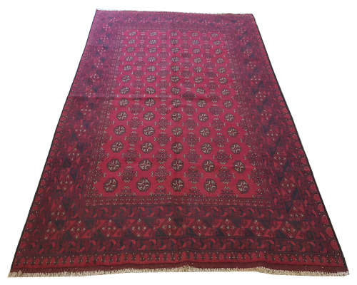BEAUTIFUL RED AFGHAN CARPET 300 X 200 cm