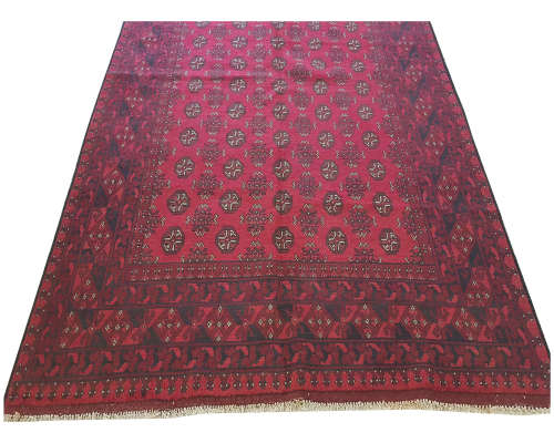 BEAUTIFUL RED AFGHAN CARPET 300 X 200 cm
