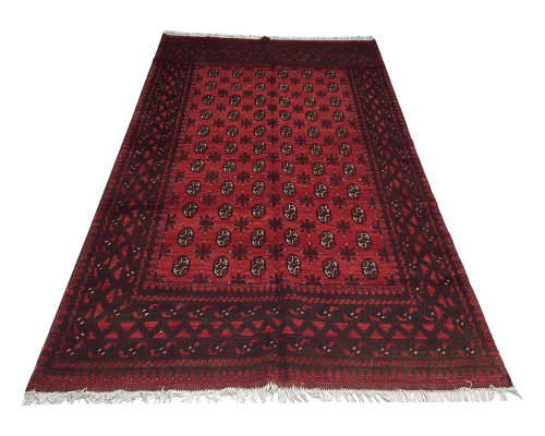 Beautiful RED AFGHAN CARPET 289 X 201  cm