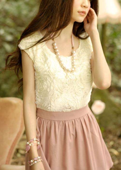 Cream and rose pink dress, BRAND NEW