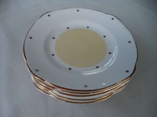 6 x Cake plates - (Duchess) - Bone China - made in England