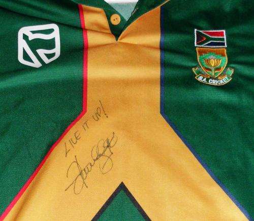 HERSCHELLE GIBBS AUTOGRAPHED SOUTH AFRICA CRICKET SHIRT WITH COA