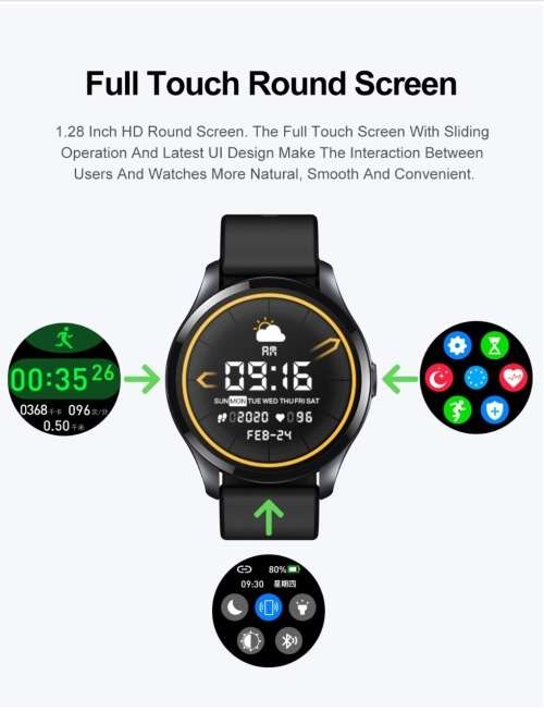 Smart Watch Activity Monitor, Oximeter, Thermometer, HR, BP and Immunity Check